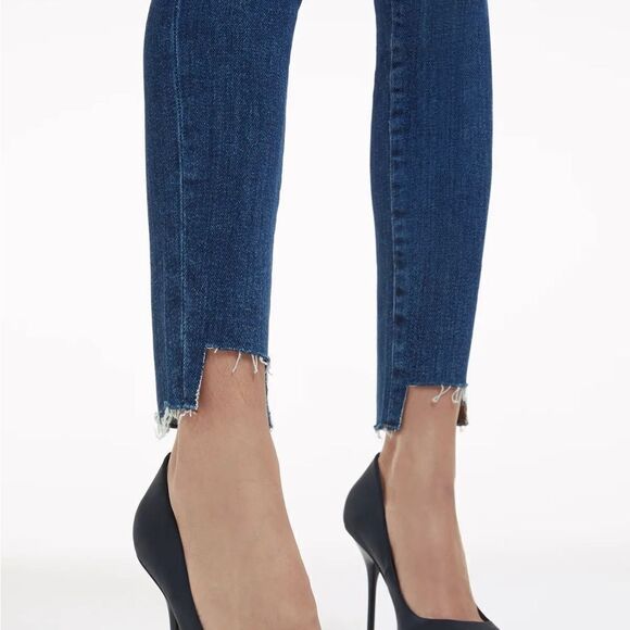 Good American Good Curve High Waist Distressed Jeans Size 10 - Picture 3 of 11